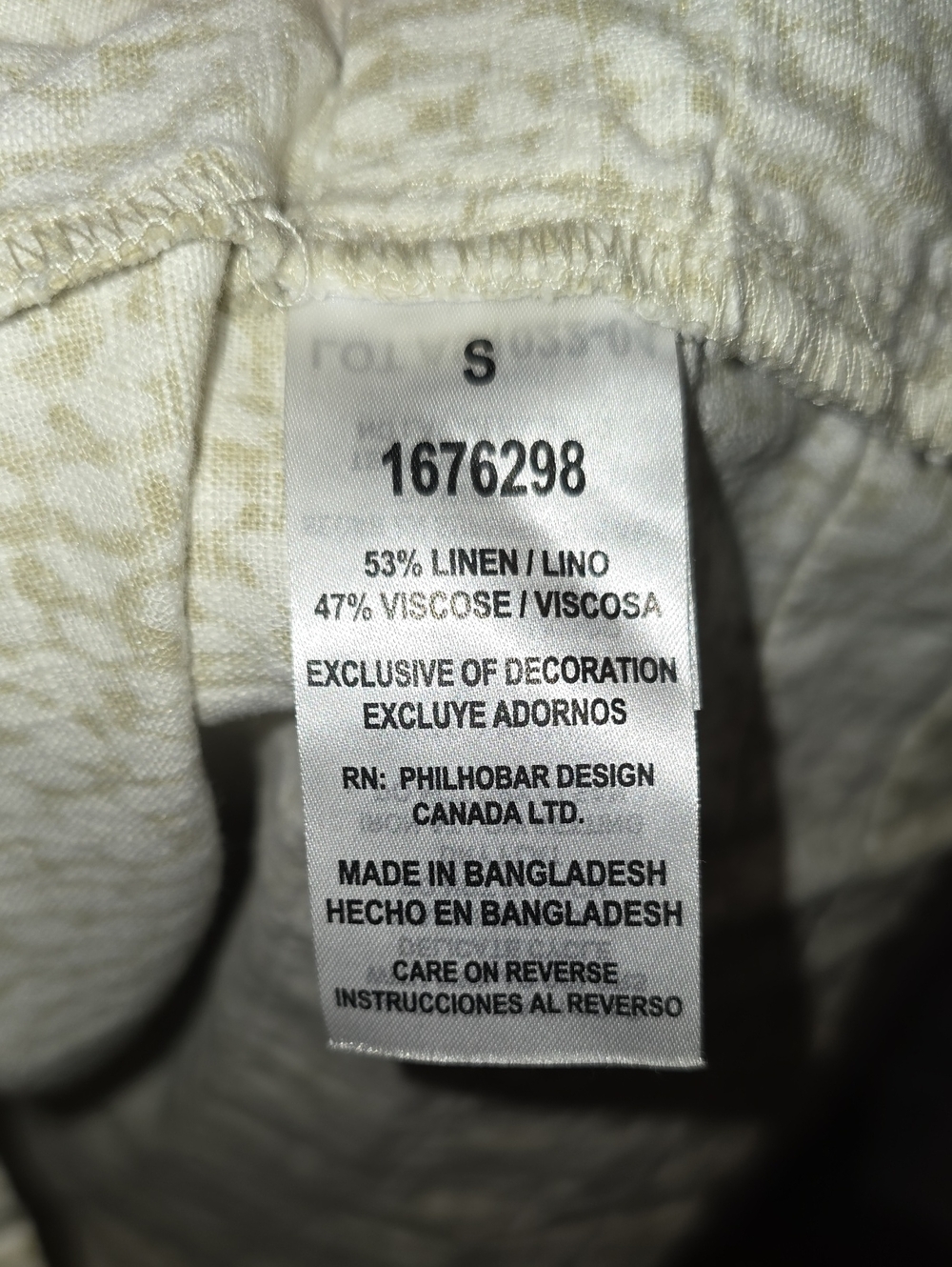 Nicole Miller Original Linen Blend Mini shift Cream Patterned Dress Small - Picture 3 of 7
